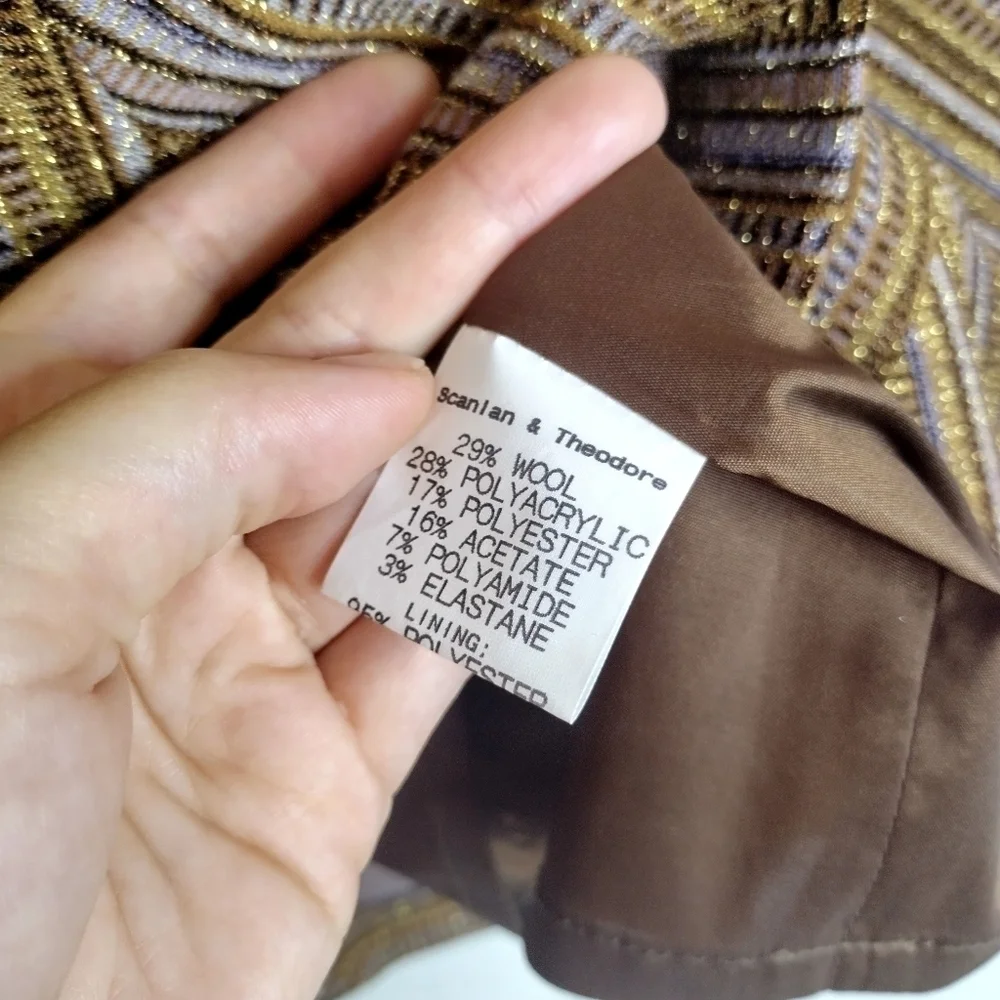 Scanlan & Theodore shimmery pencil skirt sz 8 - Picture 6 of 11